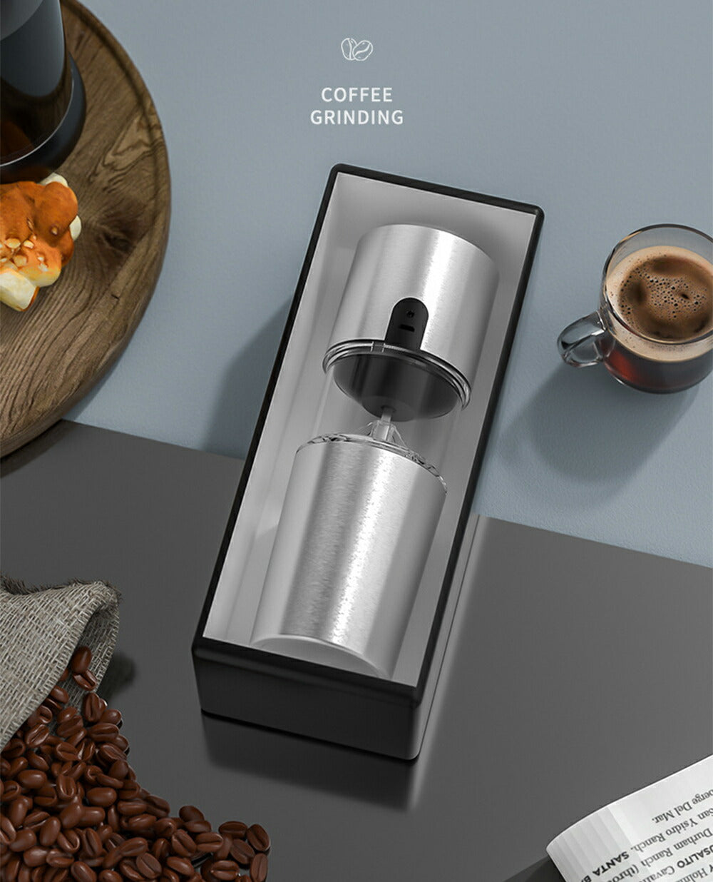 電動コーヒーミル コーヒーグラインダー ミルミキサー 粉末 コーヒー豆 ひき機